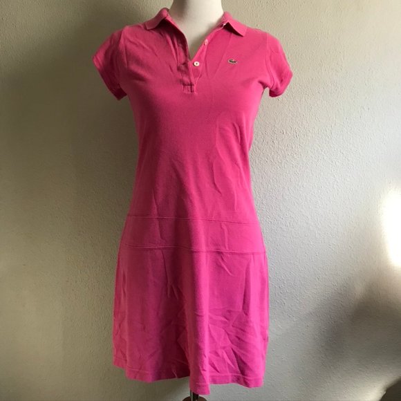 Lacoste Hot Pink Size 4 Polo Dress 